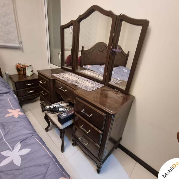 سرویس خواب چوبی ۱۶۰جکدار