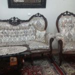 مبل استیل در حد نو با پارچه و بدنه عالی