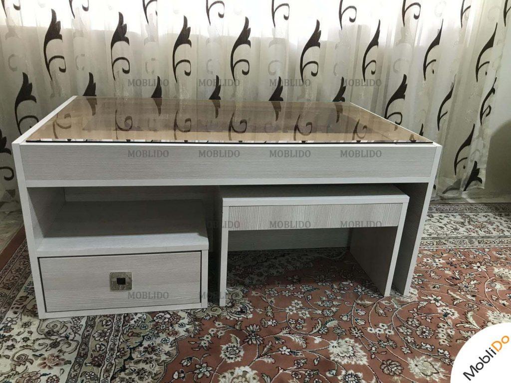مبل راحتی سفید مشکی با طرحی ساده و شیک