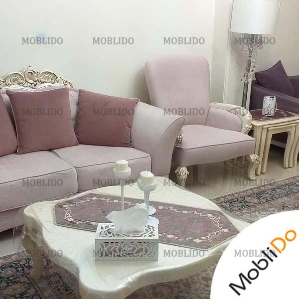 سرویس مبل ۷ نفره و ناهارخوری ۶نفره صورتی