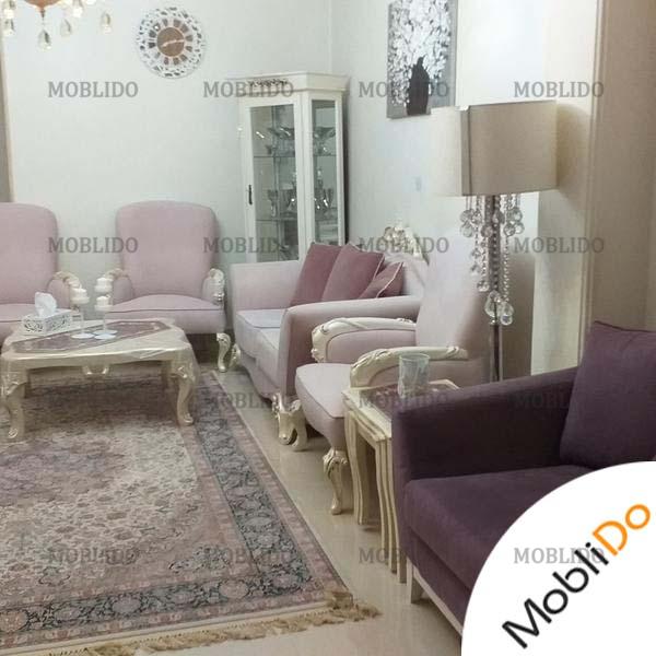 سرویس مبل ۷ نفره و ناهارخوری ۶نفره صورتی