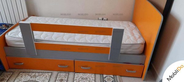 سرویس خواب نوجوان با چوب نارنجی
