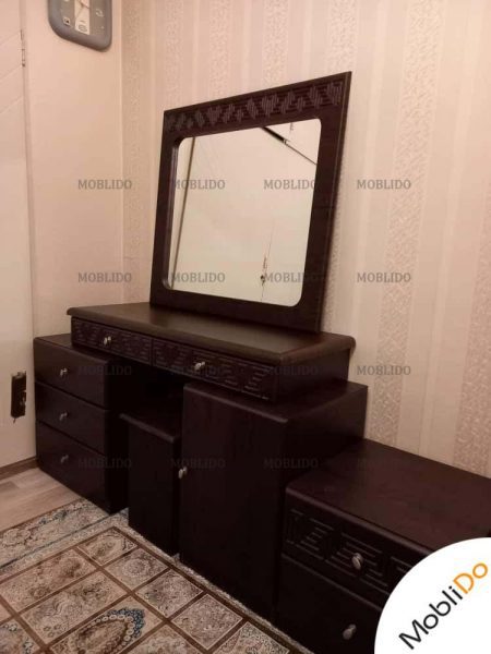 سرویس کامل اتاق خواب با چوب قهوه ای سیر