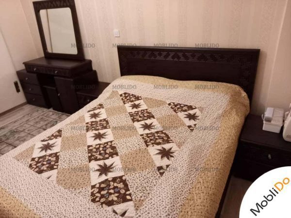 سرویس کامل اتاق خواب با چوب قهوه ای سیر
