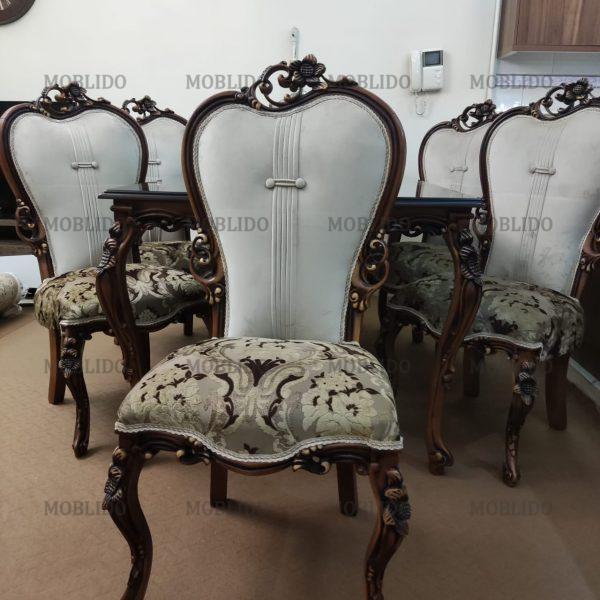 مبل کلاسیک ۷ نفره و میز ناهار خوری۶ نفره درحدنو