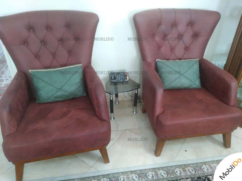 مبل راحتی هشت نفره به همراه میز جلو مبلی وعسلی