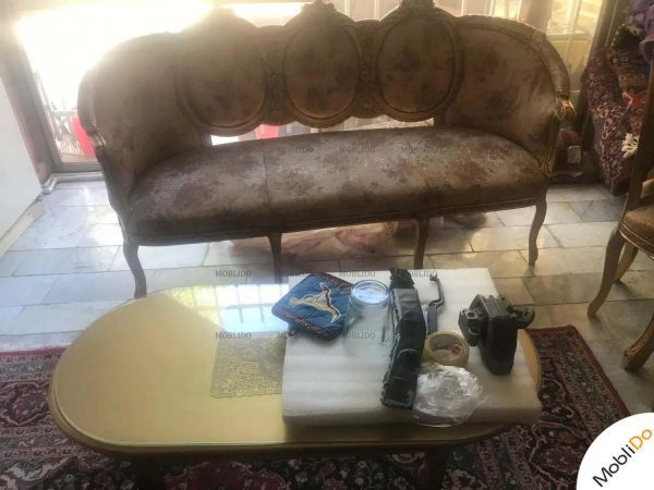 میز و مبل عسلی طلایی