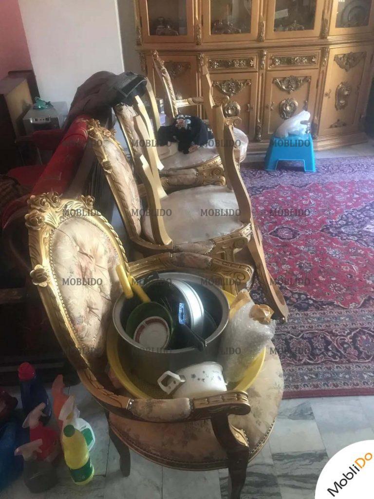 میز و مبل عسلی طلایی