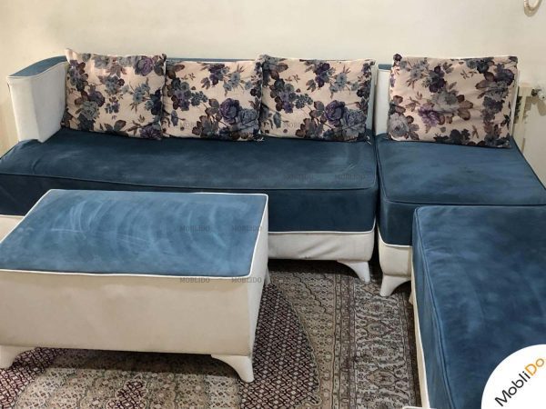 فروش مبل خانگی ۶ نفره به همراه سه جلو مبلی