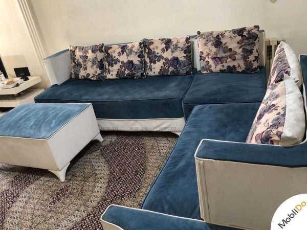 فروش مبل خانگی ۶ نفره به همراه سه جلو مبلی