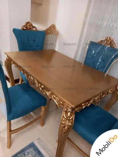 میزوصندلی ناهارخوری ۴نفره طلایی