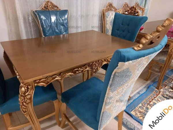 میزوصندلی ناهارخوری ۴نفره طلایی