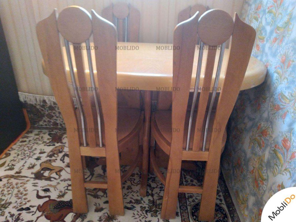 میزوصندلی ناهارخوری رنگ چوب سالم