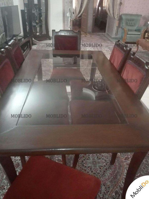 میزوصندلی ناهارخوری شش نفره از چوب راش مقاوم