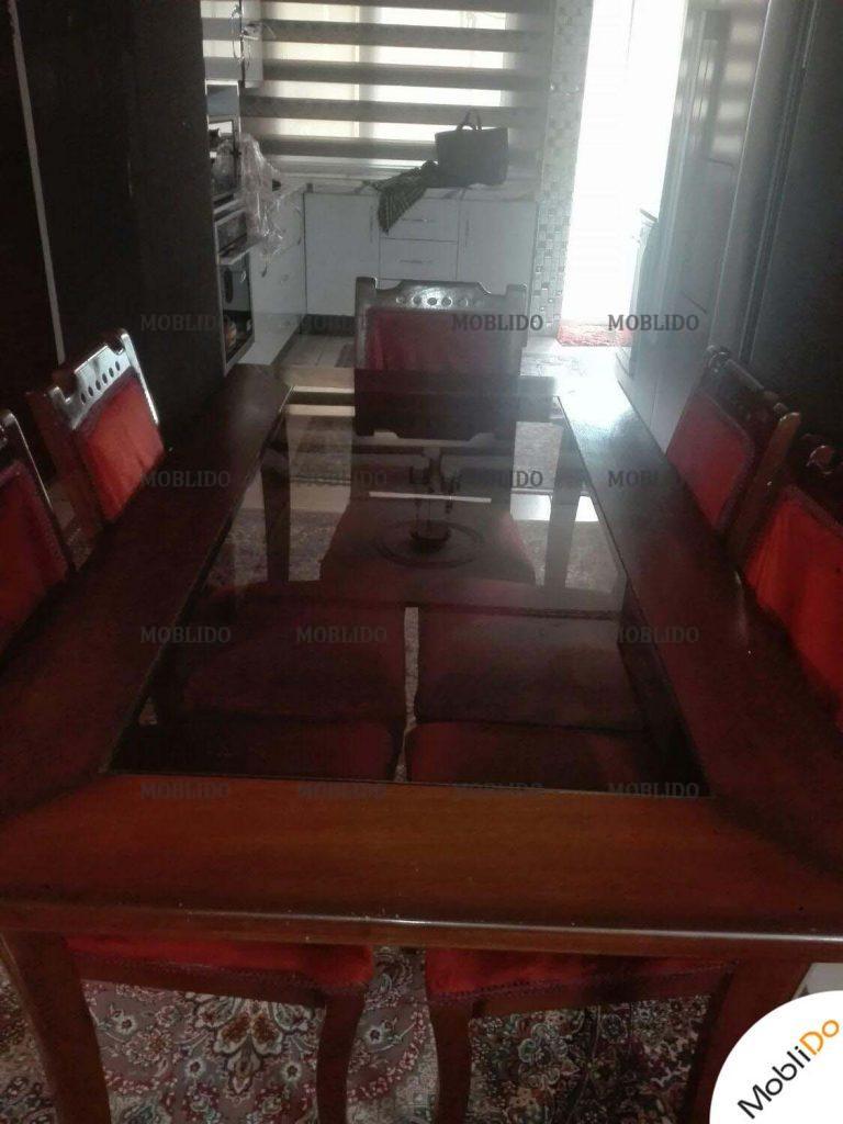 میزوصندلی ناهارخوری شش نفره از چوب راش مقاوم