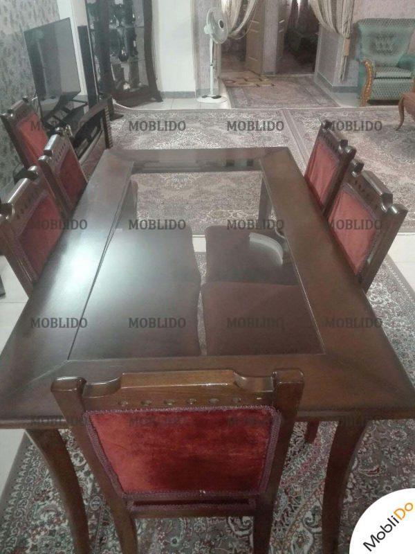 میزوصندلی ناهارخوری شش نفره از چوب راش مقاوم