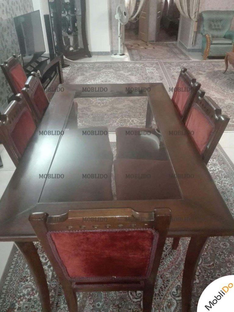 میزوصندلی ناهارخوری شش نفره از چوب راش مقاوم