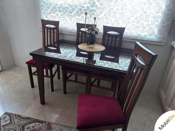 میز ناهارخوری ۴ نفره چوب راش درحدخیلی نو