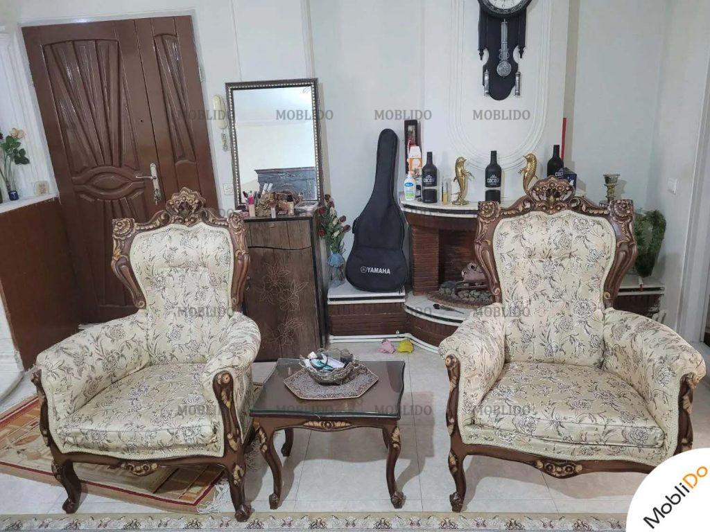 مبل ۷نفره استیل همراه ناهارخوری ۶