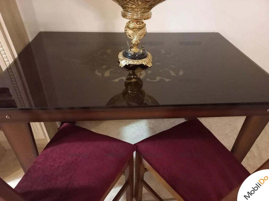 میز ناهارخوری ۴ نفره چوب راش درحدخیلی نو