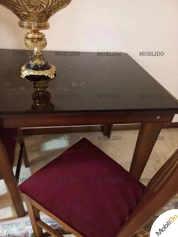 میز ناهارخوری ۴ نفره چوب راش درحدخیلی نو