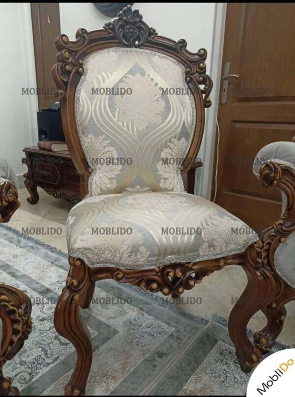 مبل استیل ۹ نفره به همراه بوفه و میز وسط و عسلی