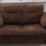 مبل راحتی دونفره جا دار پارچه نانو