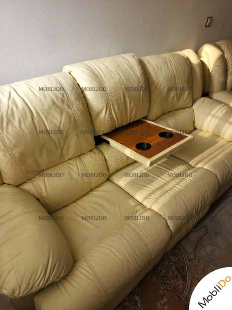 مبل ۷نفره راحتی ریلکسی شو خارجی بدنه اهنی چرم