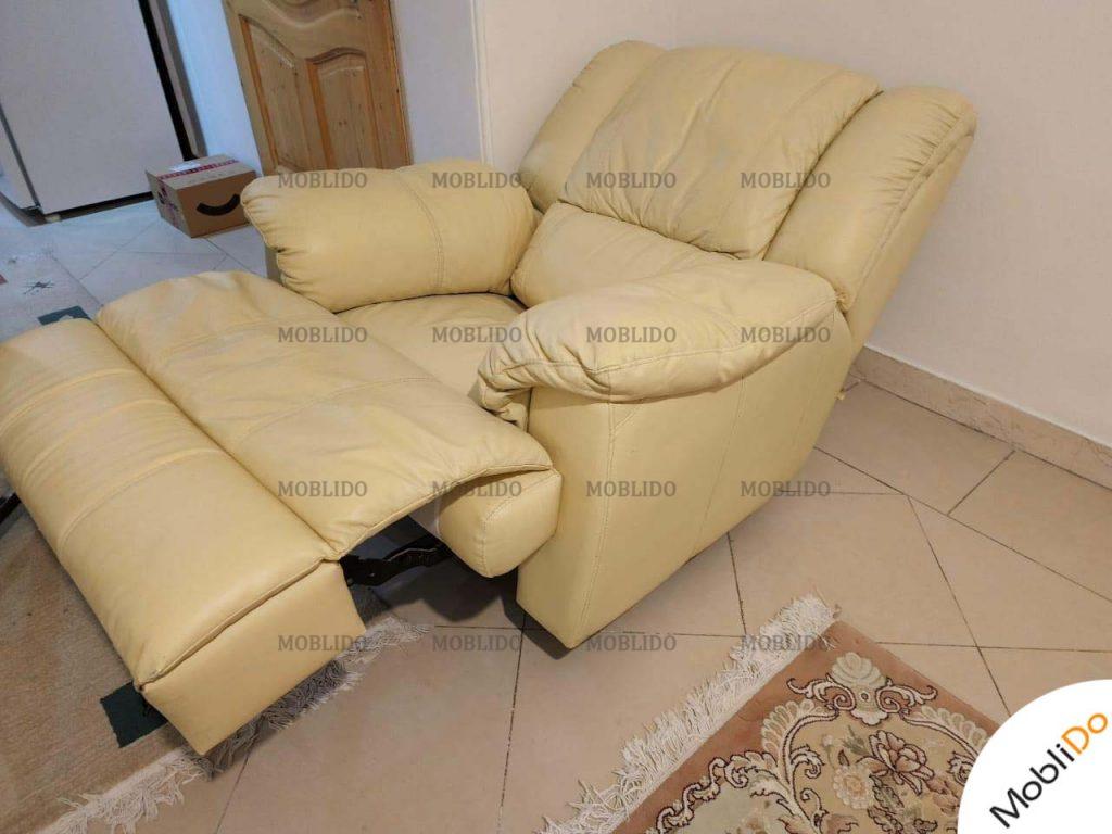 مبل ۷نفره راحتی ریلکسی شو خارجی بدنه اهنی چرم