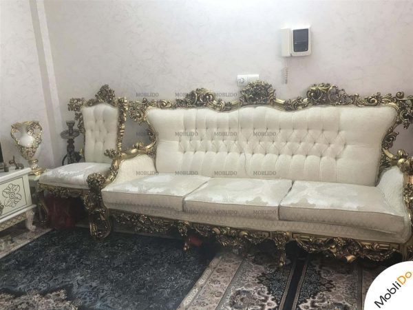 مبل استیل ۷نفره ۲عددمیزبان جدا