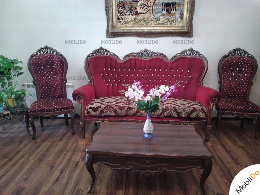 مبل ۹ نفره روکش تعویض شده و شیک