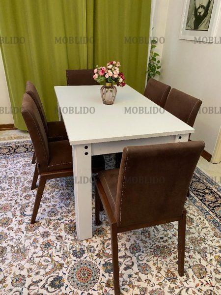 میز نهارخوری ۶ نفره بزرگ شونده
