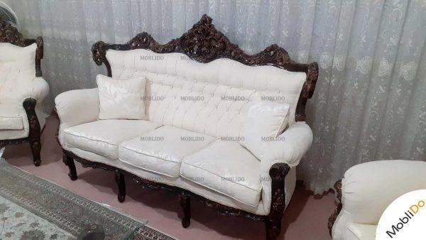 فروش مبل استیل تمام چوب تمیز ماسب