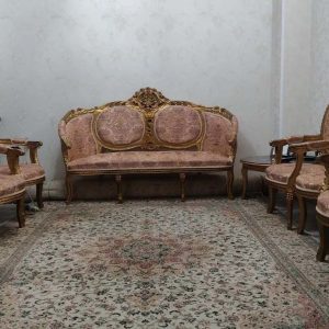 مبل استیل زیبا و شیک با چوب مقاوم