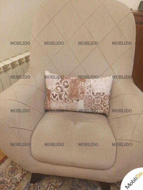 مبل راحتی نیمه چستر نو تمیز