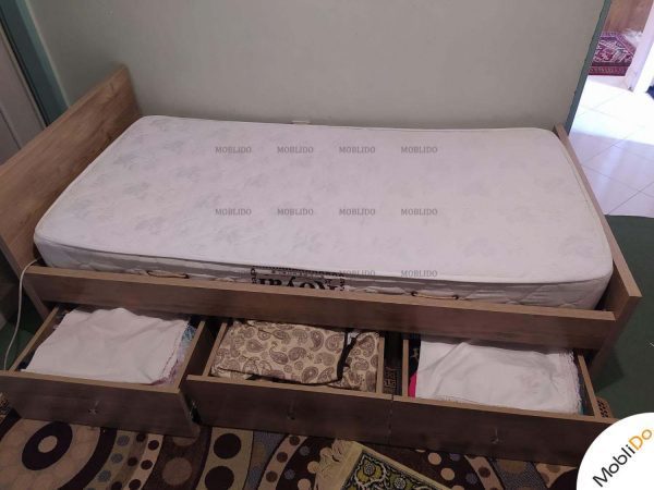 تختخواب ام دی اف کشو دار عالی
