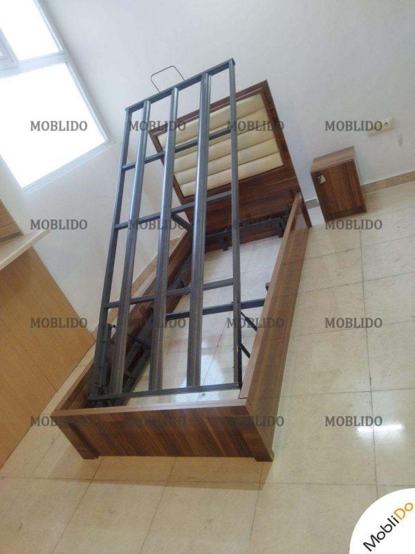 تخت خواب یک نفره با پاتختی