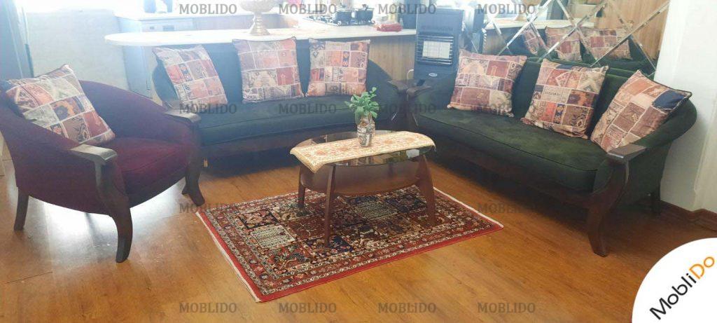 مبل هفت نفره همراه با میز تمیز و سالم