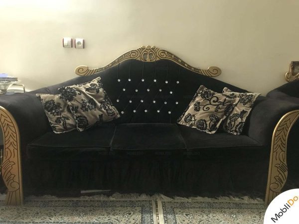مبل راحتی با چوب طلایی  بسیار شیک(فوری)