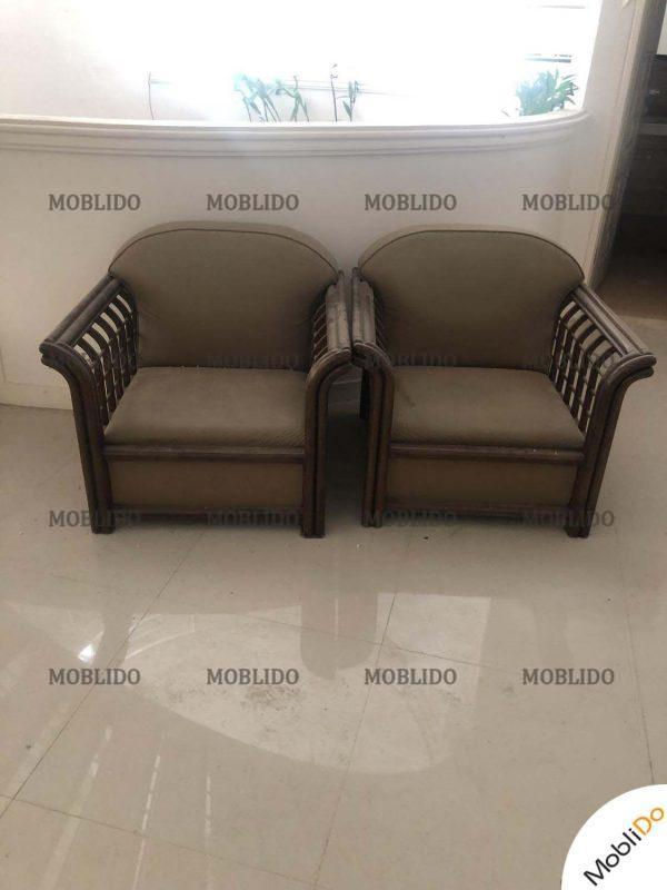 سرویس مبل راحتی پنج نفره تمام چوب