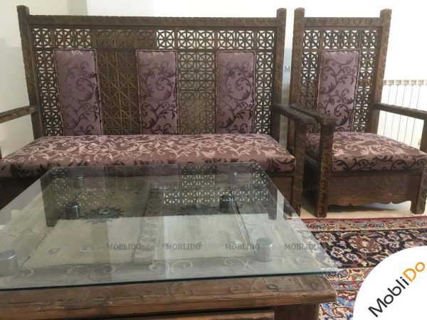 مبل استیل تمام چوب تلفیق سنتی