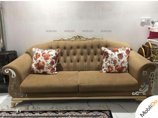 مبل راحتی ٨نفره کرم رنگ