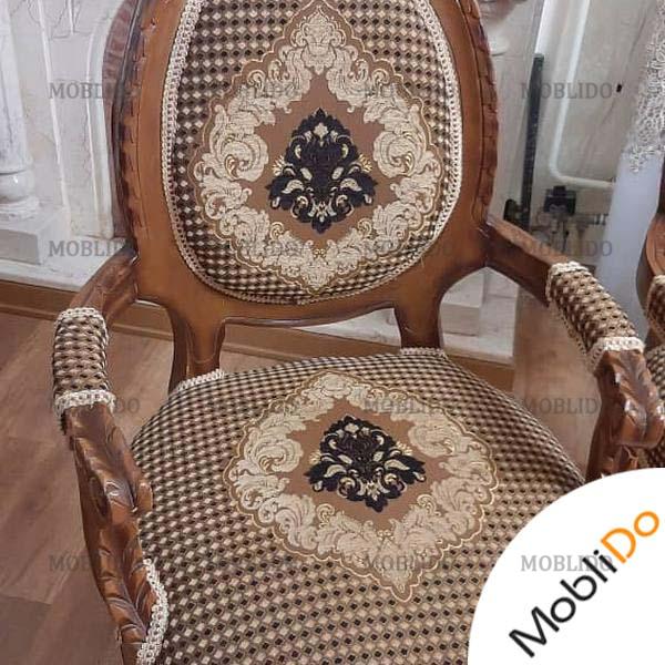 مبل چوبی استیل ۹ نفره مدل فرحی