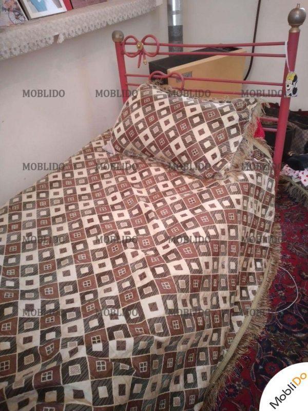 تختخواب نوجوان همراه کتابخانه و پا تختی