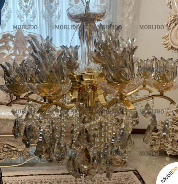لوستر آب طلا ۸ شاخه