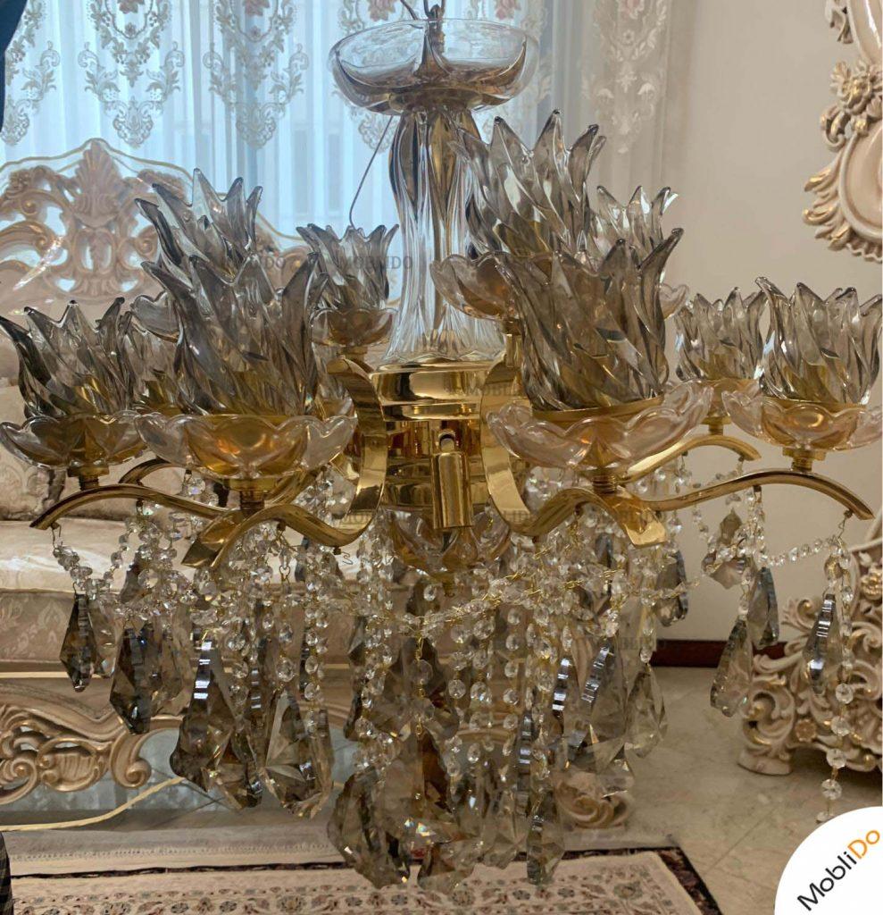 لوستر آب طلا ۸ شاخه