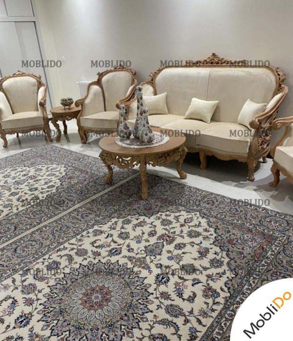 مبل استیل دسته منبت لاکچری