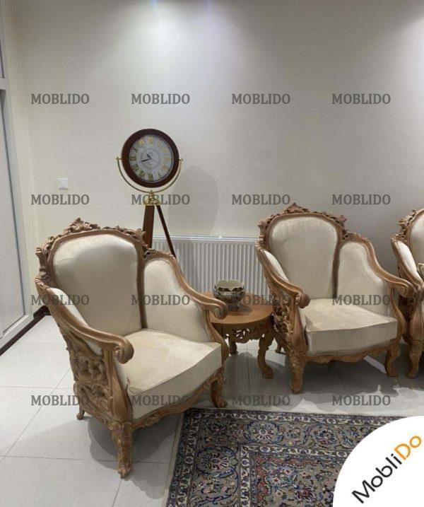 مبل استیل دسته منبت لاکچری