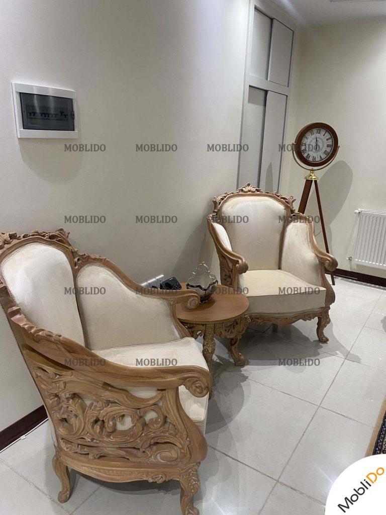 مبل استیل دسته منبت لاکچری