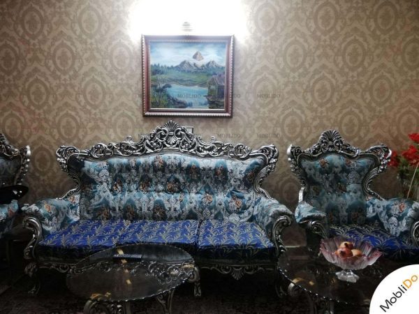 مبل استیل ۹نفره چوب راش
